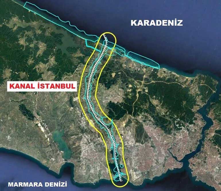 مخطط مشروع قنال اسطنبول